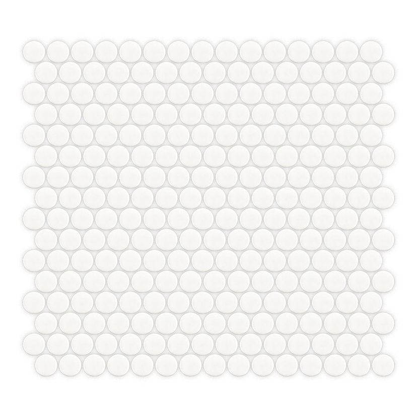 Jeffrey Court Essentials Penny Round 11.25" x 12.25" Porcelain Mosaic
