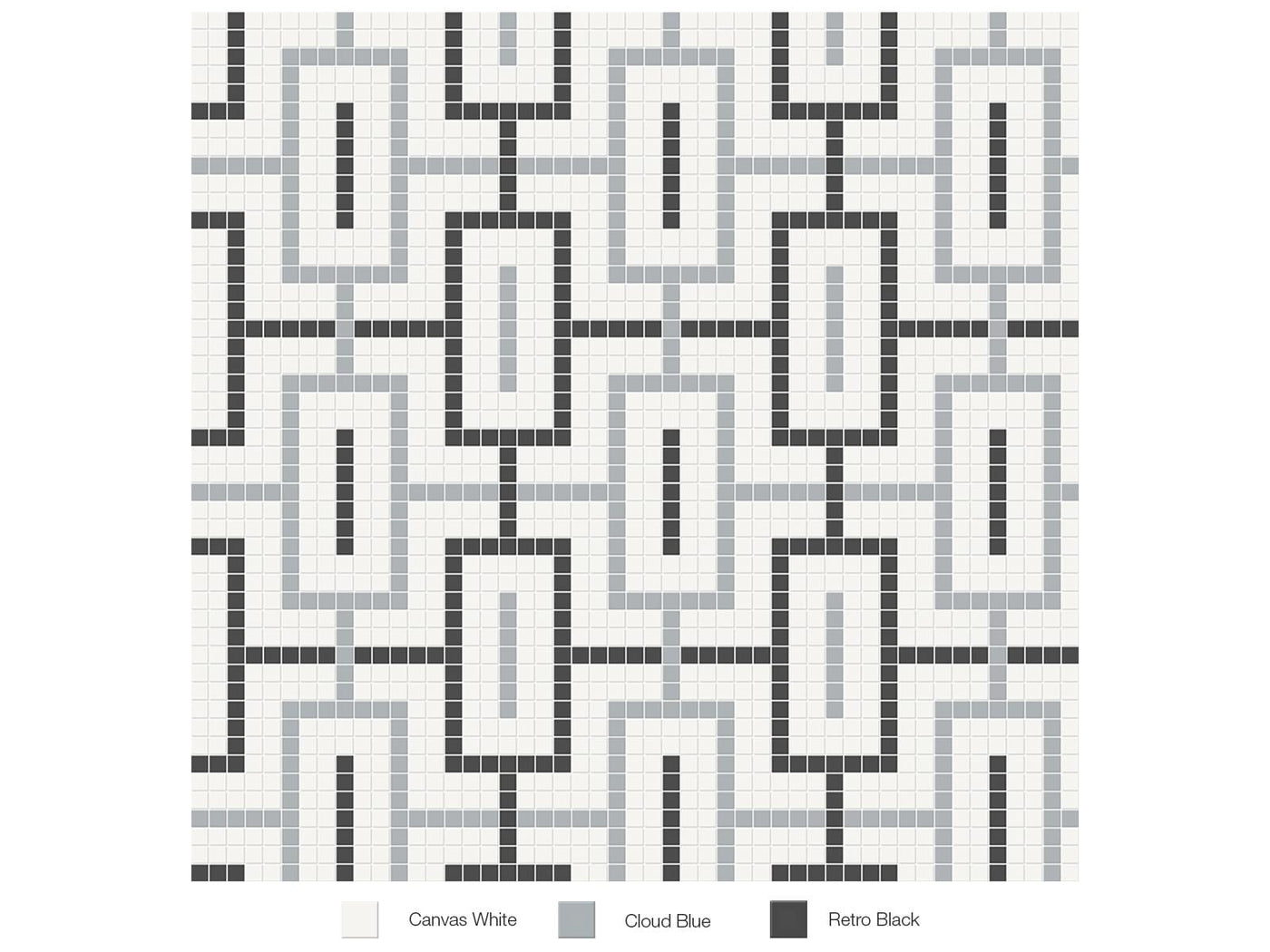 Anatolia Soho Chain Pattern Blend 11.42" x 11.42" Porcelain Mosaic