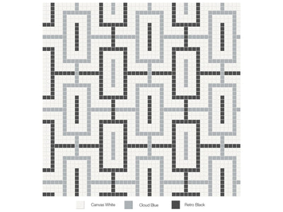 Anatolia Soho Chain Pattern Blend 11.42" x 11.42" Porcelain Mosaic