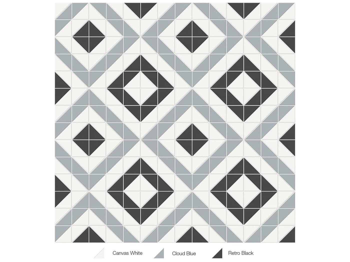 Anatolia Soho Cubic Pattern Blend 10" x 10" Porcelain Mosaic