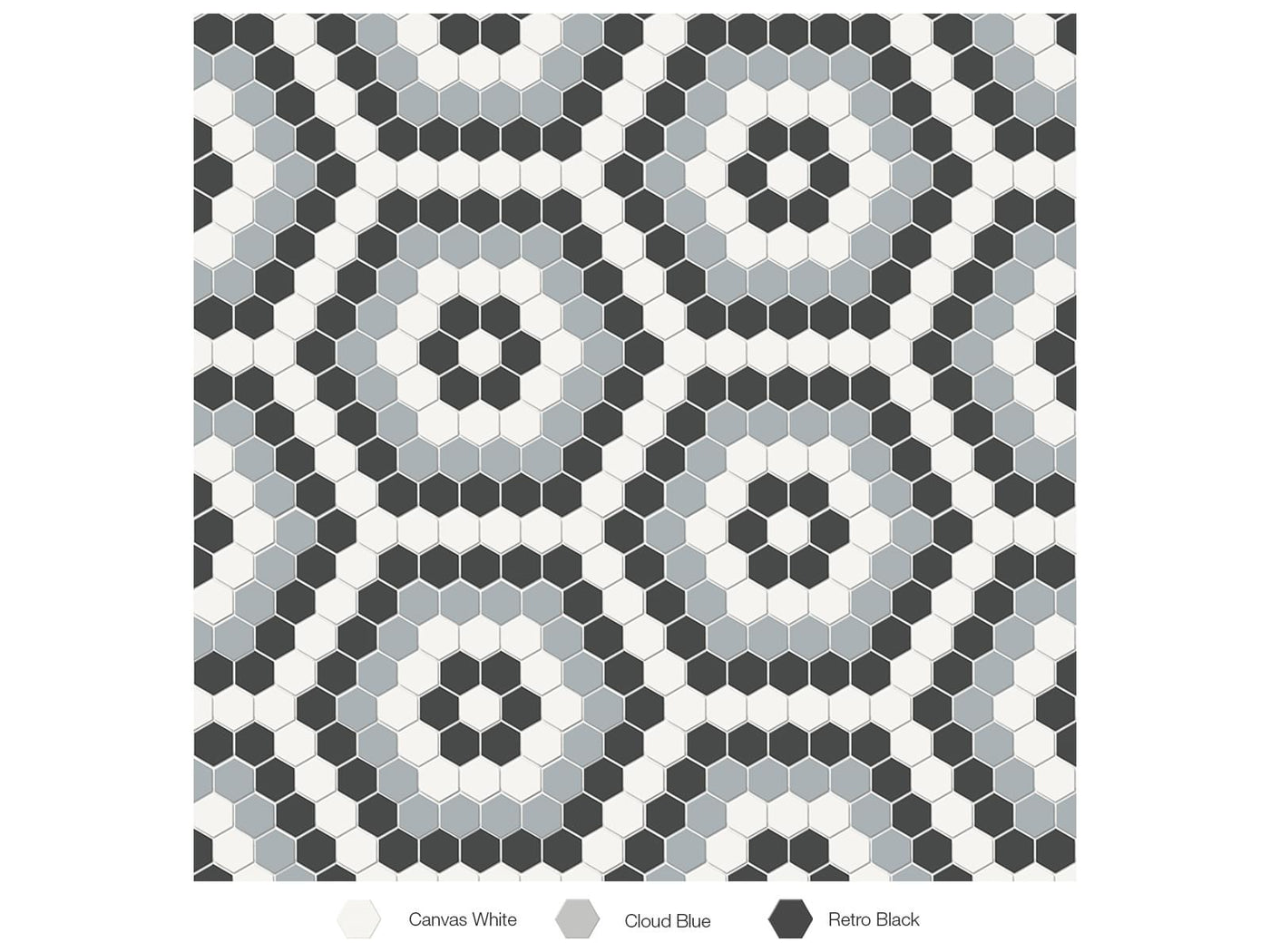 Anatolia Soho Hexagon Pattern Blend 8.31" x 14.45" Porcelain Mosaic