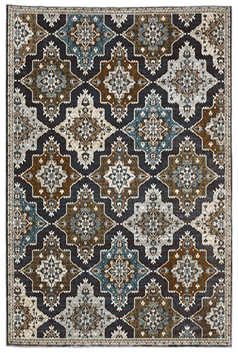 Oriental Weavers Ellington ELL07 Blue, Rust