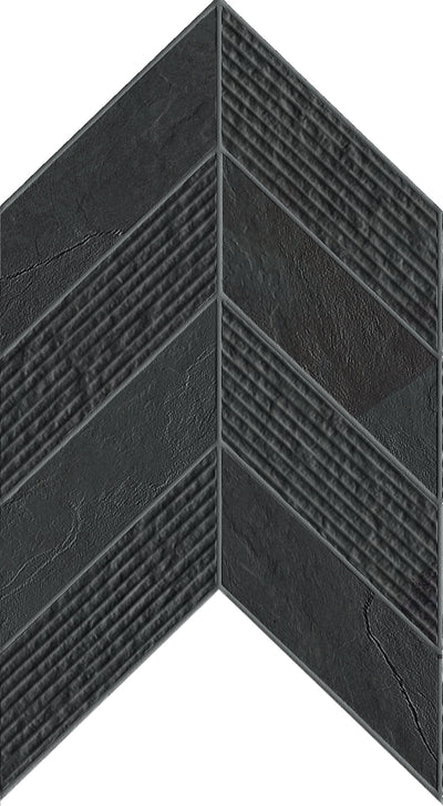 Landmark Ceramics Essence Chevron 3D 7.44" x 12" Porcelain Mosaic