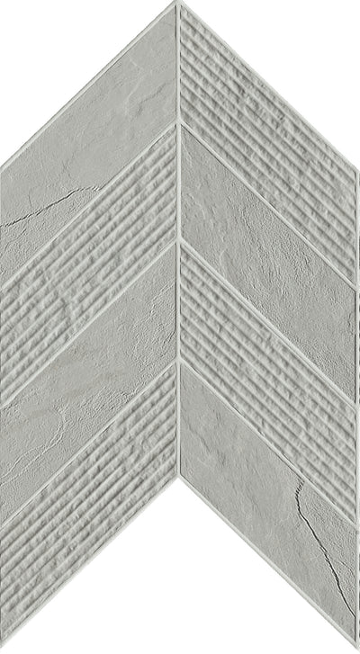 Landmark Ceramics Essence Chevron 3D 7.44" x 12" Porcelain Mosaic