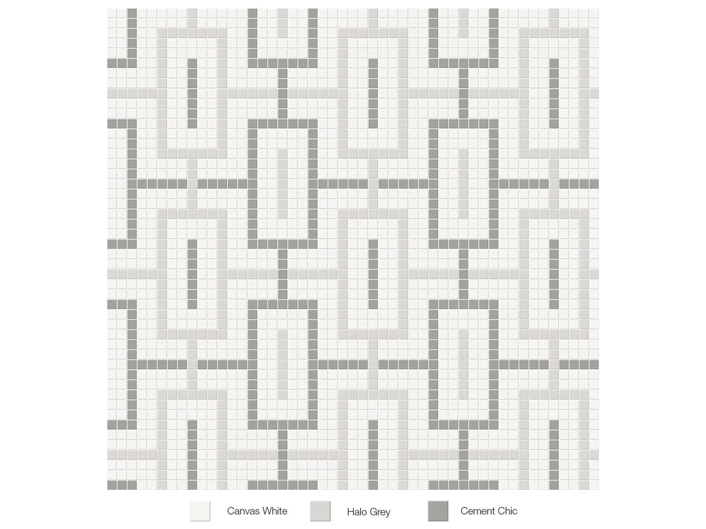 Anatolia Soho Chain Pattern Blend 11.42" x 11.42" Porcelain Mosaic