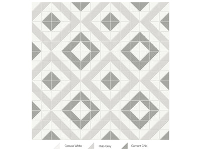 Anatolia Soho Cubic Pattern Blend 10" x 10" Porcelain Mosaic