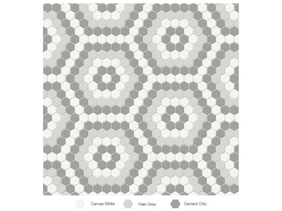 Anatolia Soho Hexagon Pattern Blend 8.31" x 14.45" Porcelain Mosaic