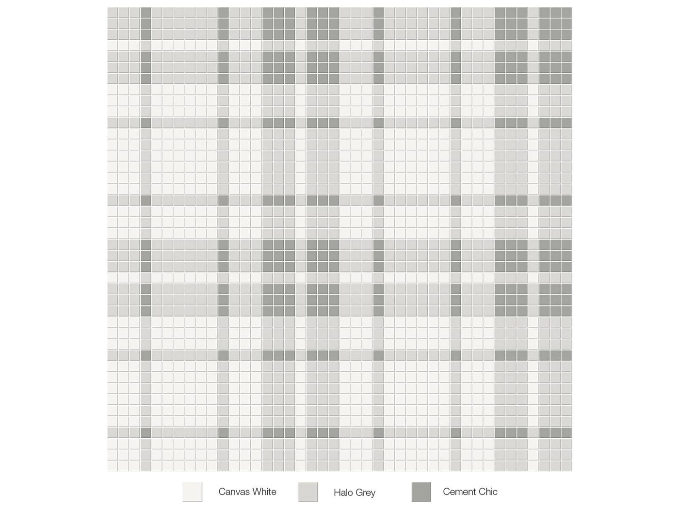 Anatolia Soho Plaid Pattern Blend 13.35" x 13.35" Porcelain Mosaic