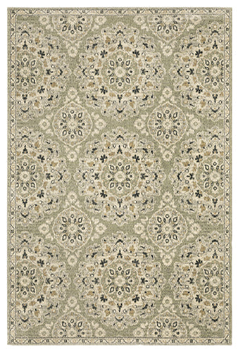 Oriental Weavers Florence 4334E Green, Ivory