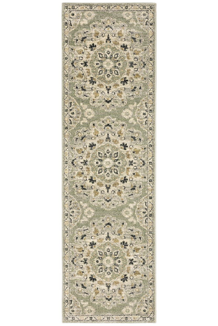 Oriental Weavers Florence 4334E Green, Ivory