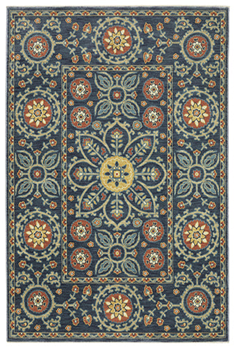 Oriental Weavers Francesca FR11B Blue, Rust