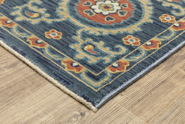 Oriental Weavers Francesca FR11B Blue, Rust