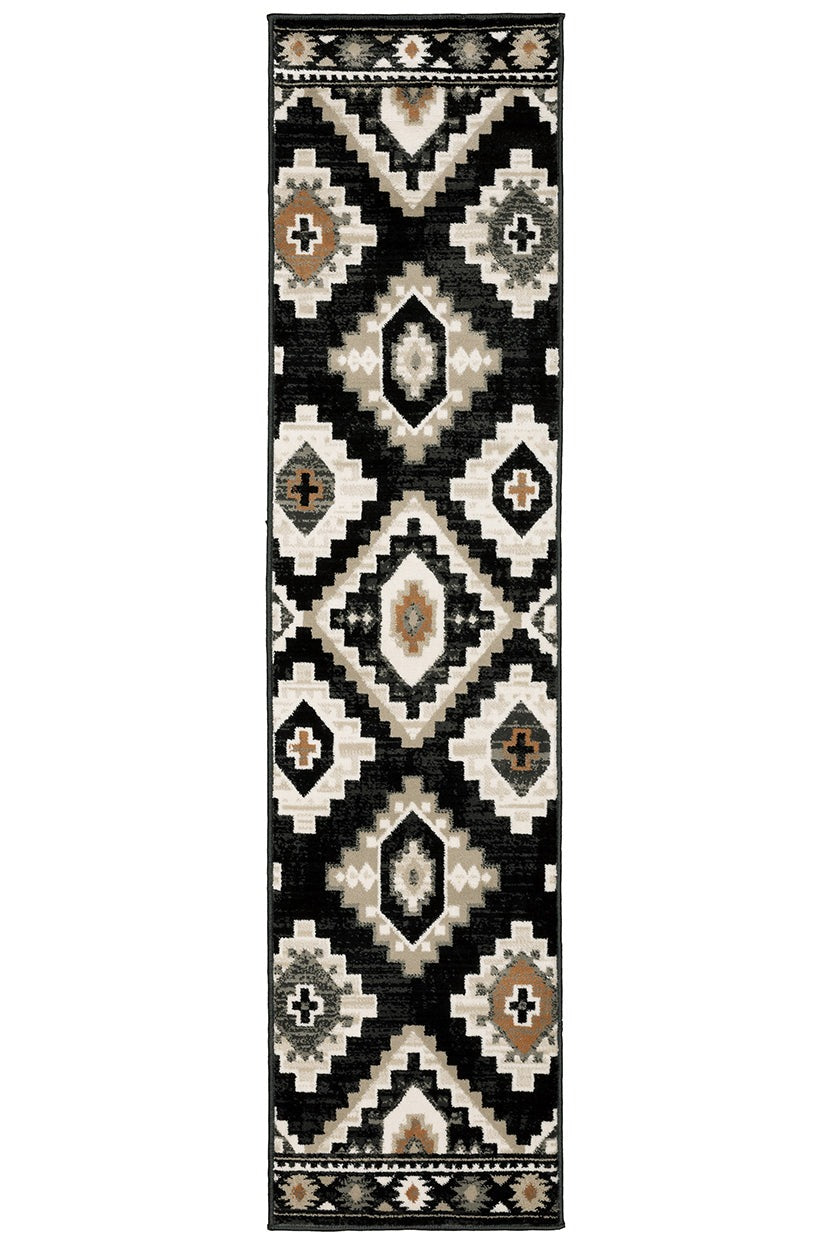 Oriental Weavers Georgia 605F0 Charcoal, Ivory