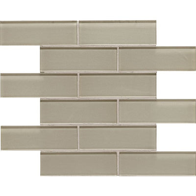 Arizona Tile Dunes 2" x 6" Stagger Joint 11.73" x 11.73" Glass Mosaic