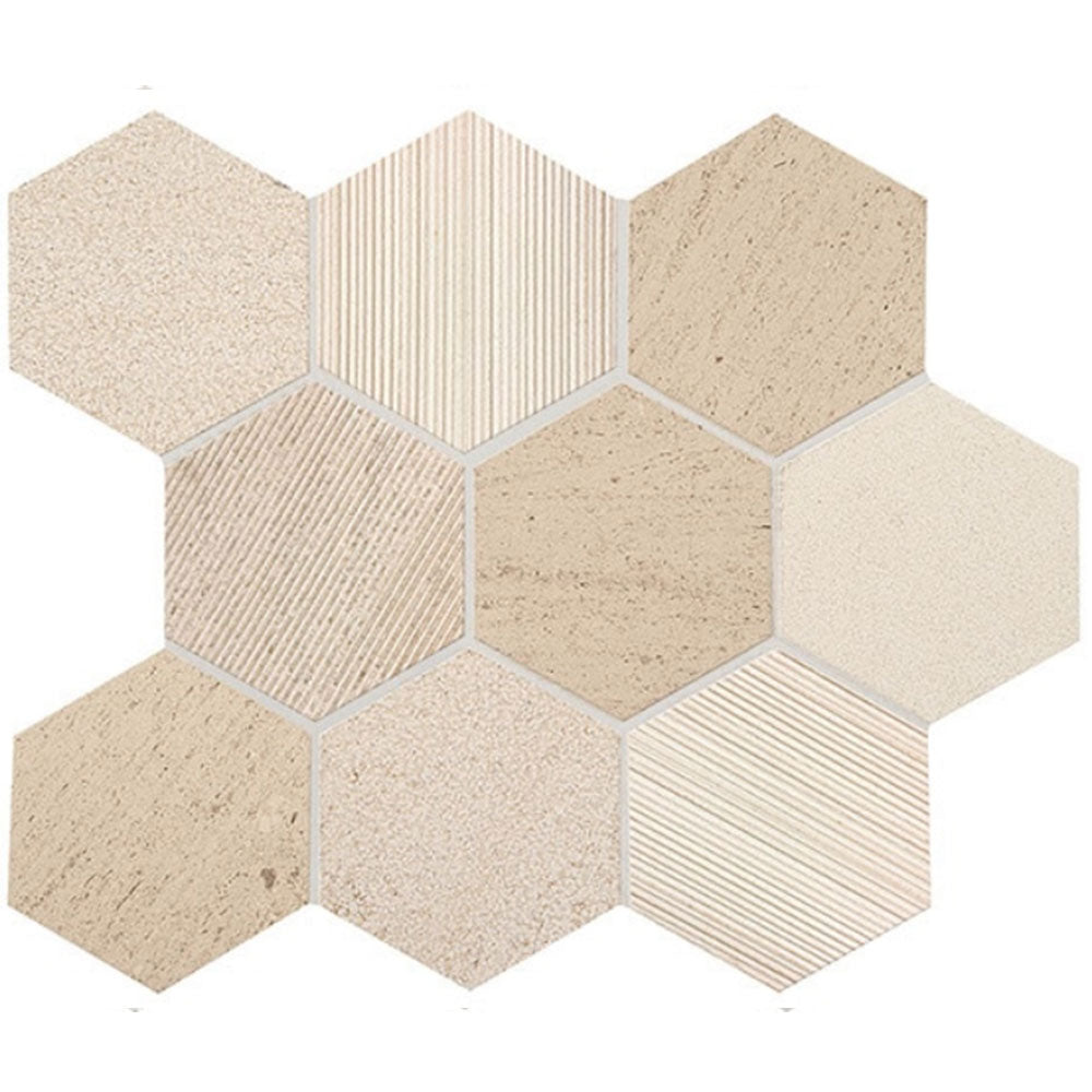 American Olean Ascend 4" Hexagon 11.5" x 14.13" Natural Stone Mosaic (Clearance)