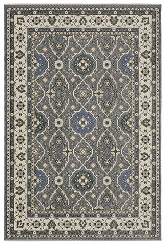 Oriental Weavers Hastings HA07H Blue, Ivory