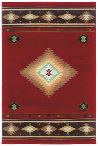 Oriental Weavers Hudson 087K1 Red, Green