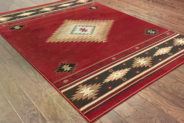 Oriental Weavers Hudson 087K1 Red, Green