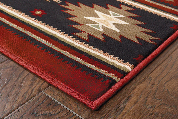 Oriental Weavers Hudson 087K1 Red, Green