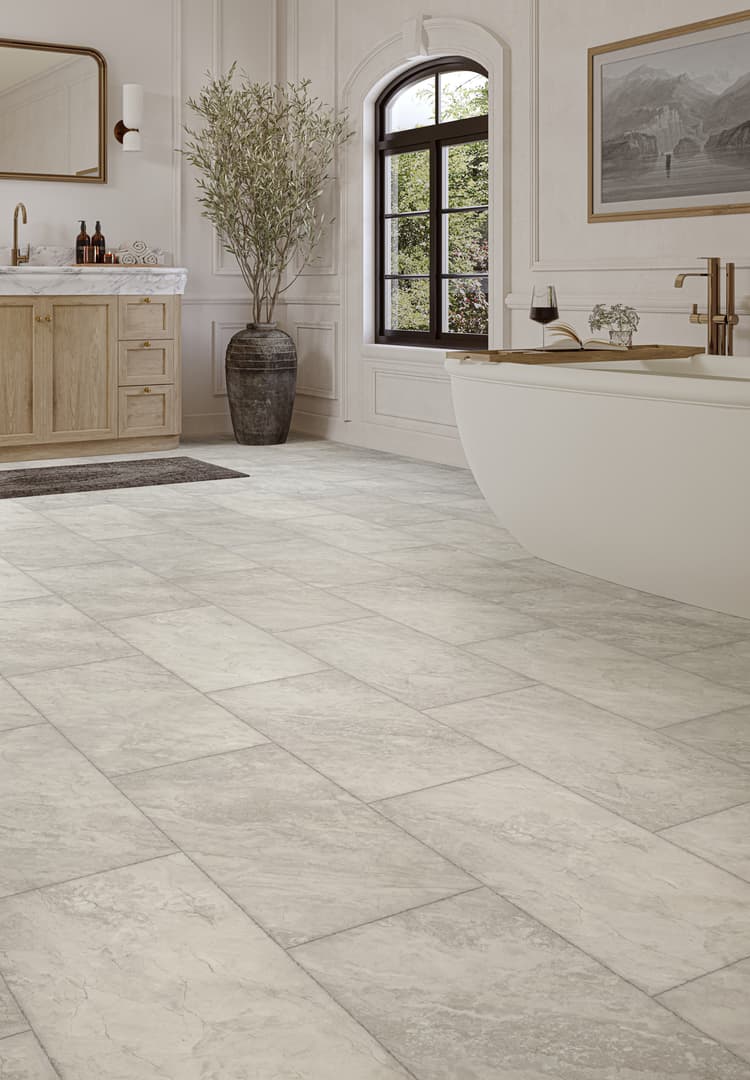 Mannington Adura Rigid Rectangle Basilica 12" x 24" Vinyl Tile Granite