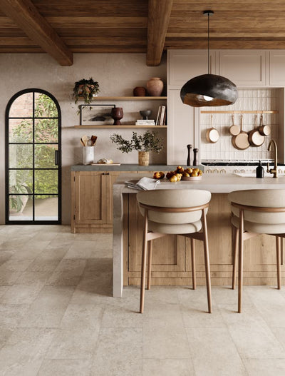 Mannington Adura Flex Rectangle Fresco 12" x 24" Vinyl Tile Dry Plaster