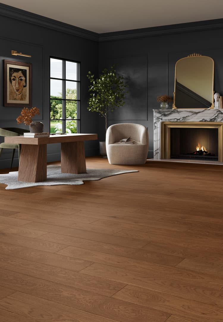 Mannington Riverwalk 6.5" x RL Hardwood Plank Pebble