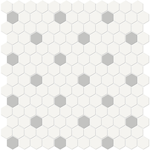 Florida Tile Soho Hexagon Mixed 1 x 1 12" x 12" Porcelain Mosaic