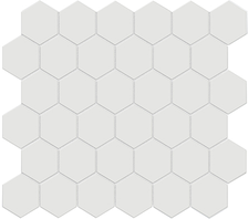 Florida Tile Soho Hexagon Unglazed 2 x 2 11" x 12.5" Porcelain Mosaic
