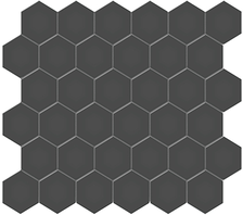 Florida Tile Soho Hexagon Unglazed 2 x 2 11" x 12.5" Porcelain Mosaic