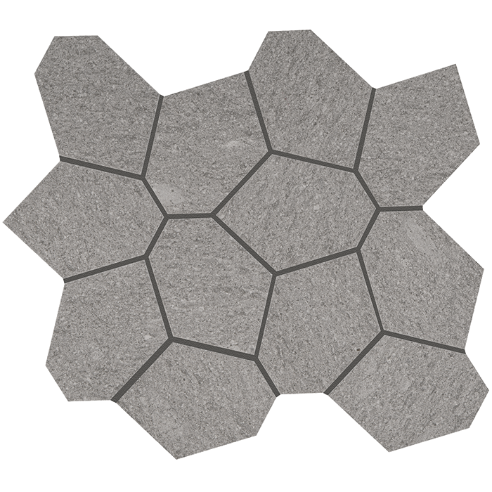 Crossville Civilization Polygon 13" x 15" Porcelain Mosaic