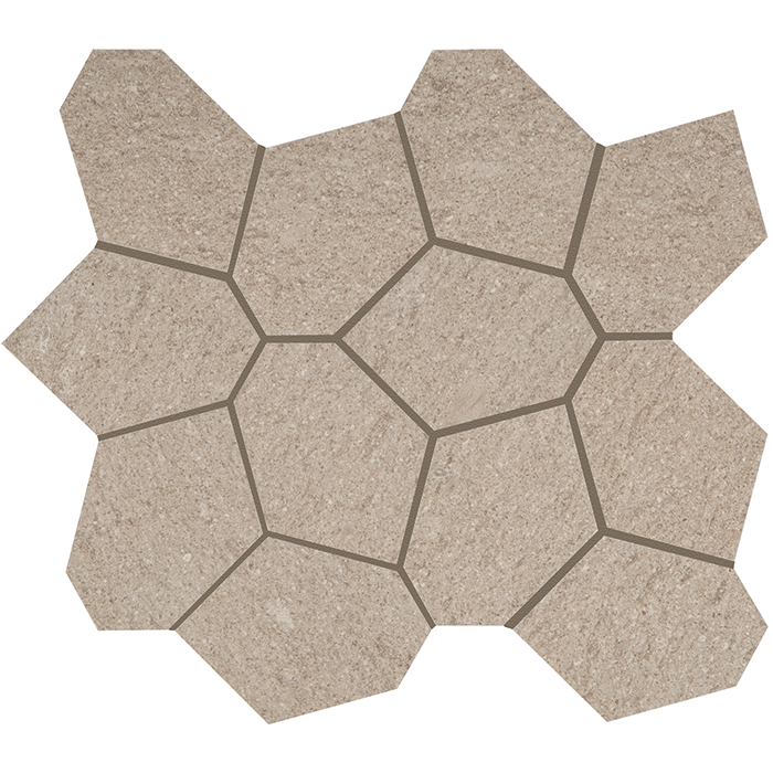 Crossville Civilization Polygon 13" x 15" Porcelain Mosaic