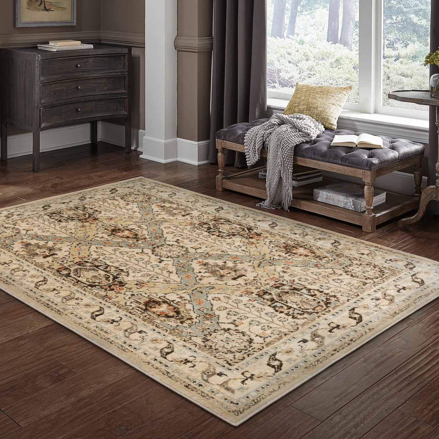 Oriental Weavers Juliette 532W3 Beige, Grey 9'10" x 12'10"