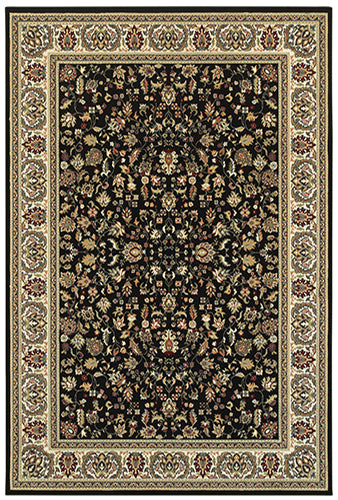 Oriental Weavers Kashan 108B1 Black, Ivory