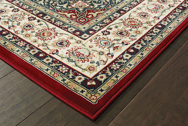 Oriental Weavers Kashan 119N1 Red, Ivory