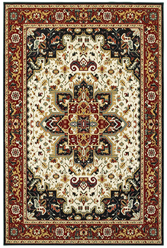 Oriental Weavers Kashan 096W1 Red, Ivory