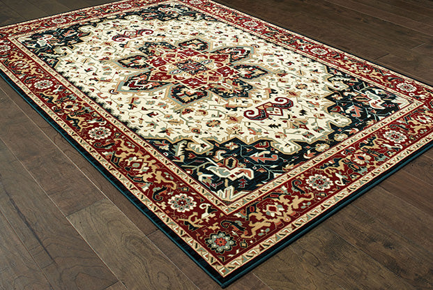 Oriental Weavers Kashan 096W1 Red, Ivory