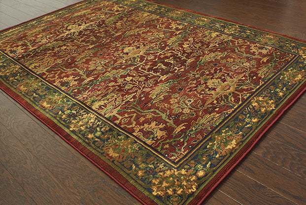 Oriental Weavers Kharma 465R4 Red, Green