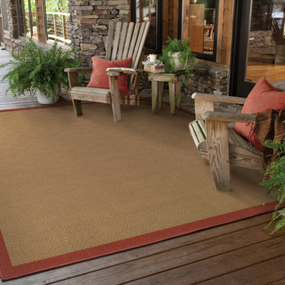 Oriental Weavers Lanai 525O8 Beige, Red 8'6" x 13'