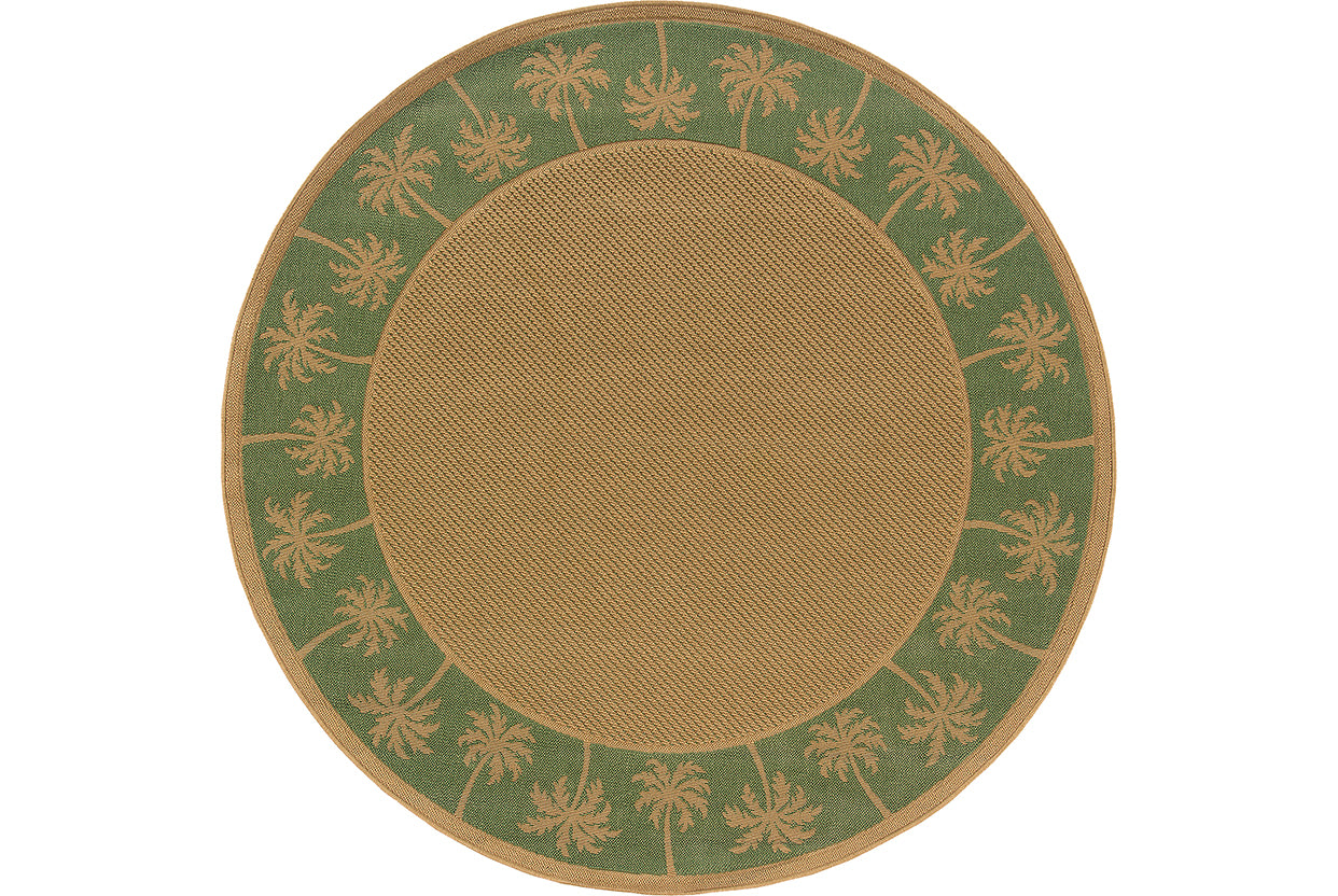 Oriental Weavers Lanai 606F6 Beige, Green