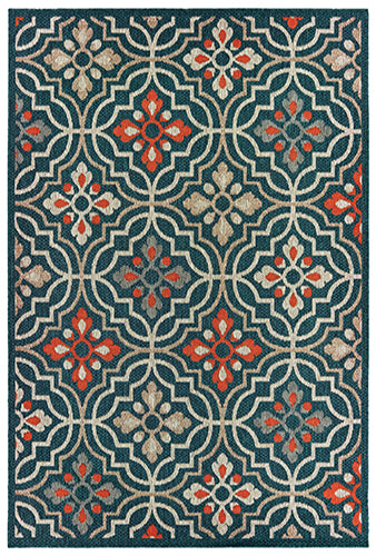 Oriental Weavers Latitude 709B3 Blue, Orange