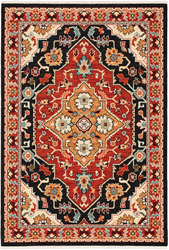 Oriental Weavers Lilihan 4929A Black, Red