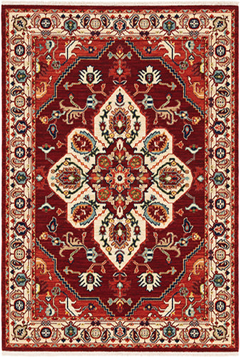 Oriental Weavers Lilihan 5502C Red, Ivory