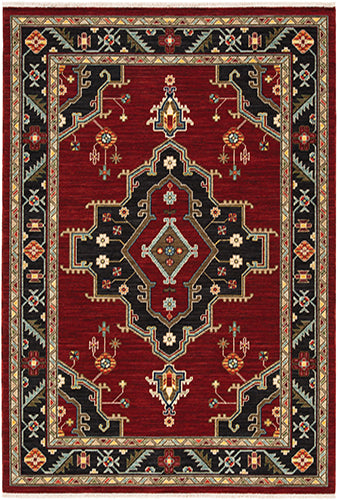 Oriental Weavers Lilihan 092R6 Red, Black