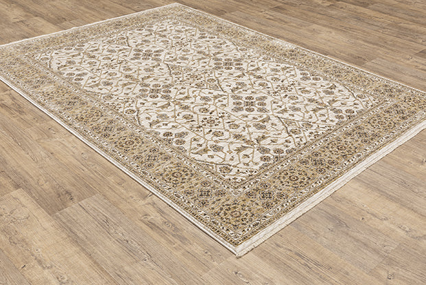 Oriental Weavers Maharaja 001J1 Ivory, Gold