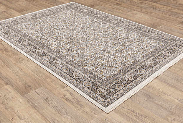 Oriental Weavers Maharaja 2061N Ivory, Charcoal – LA Floor Coverings