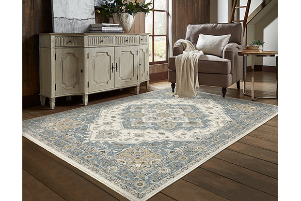 Oriental Weavers Maharaja 051F1 Blue, Ivory