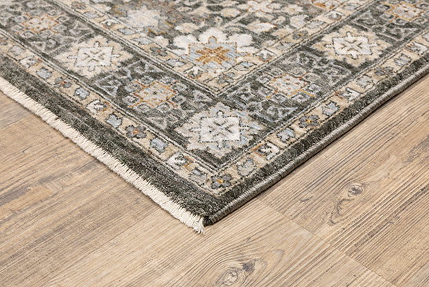 Oriental Weavers Maharaja 071N1 Charcoal, Ivory