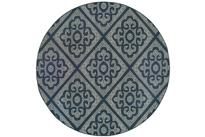 Oriental Weavers Marina 3804B Navy, Ivory