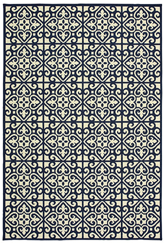 Oriental Weavers Marina 5927B Ivory, Navy