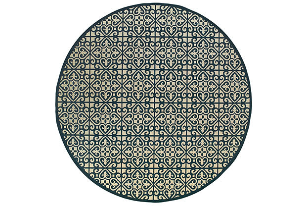 Oriental Weavers Marina 5927B Ivory, Navy